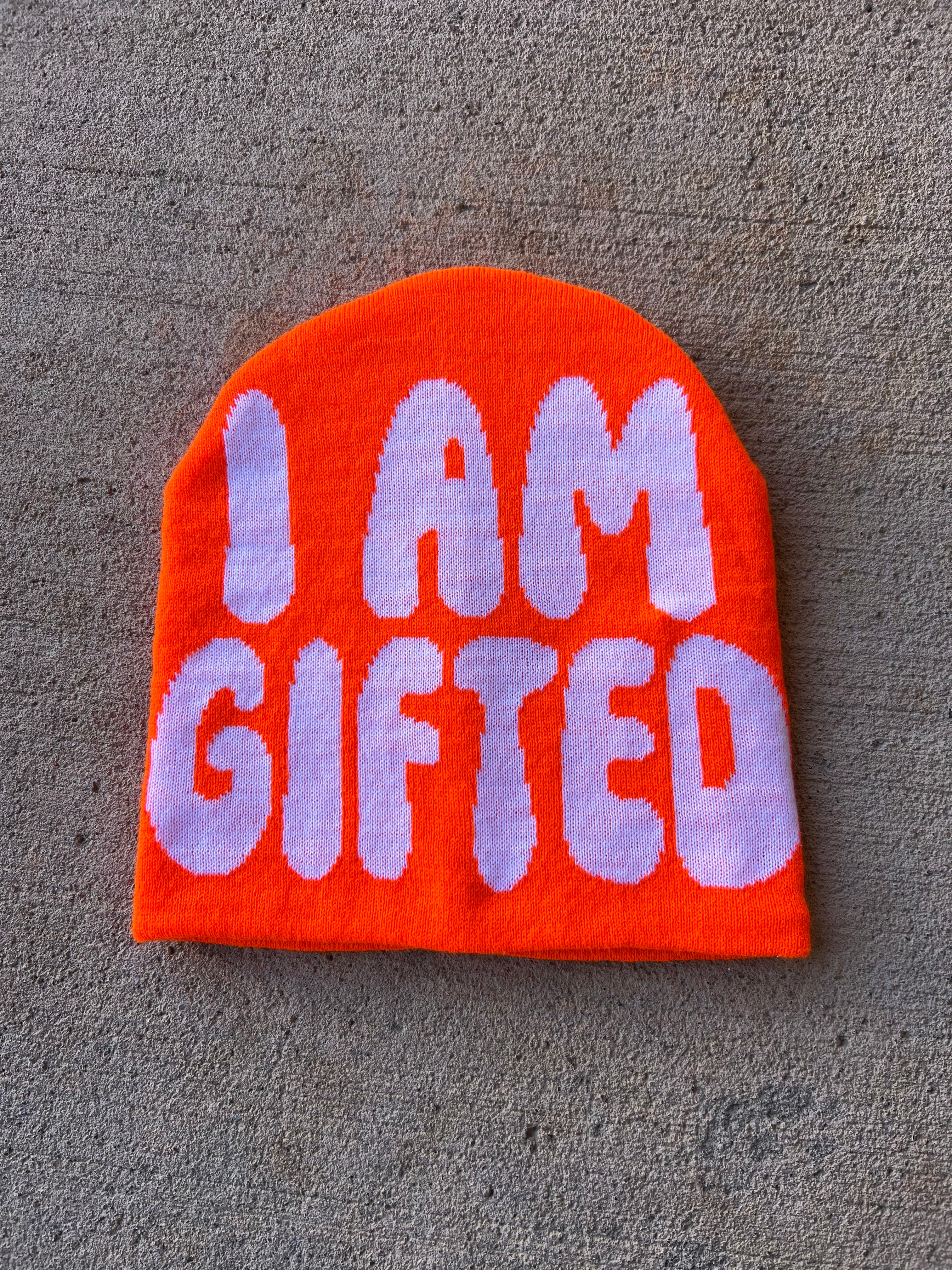 I AM GIFTED Beanie (Hunters Orange)